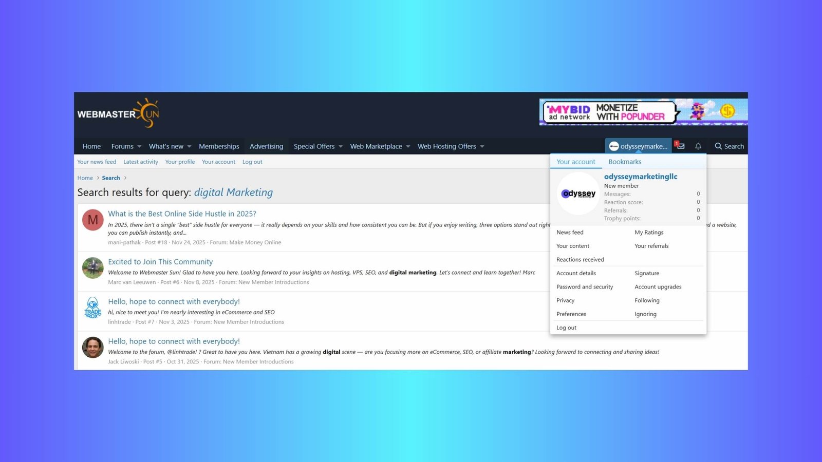Webmaster Sun Forum